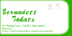 bernadett takats business card